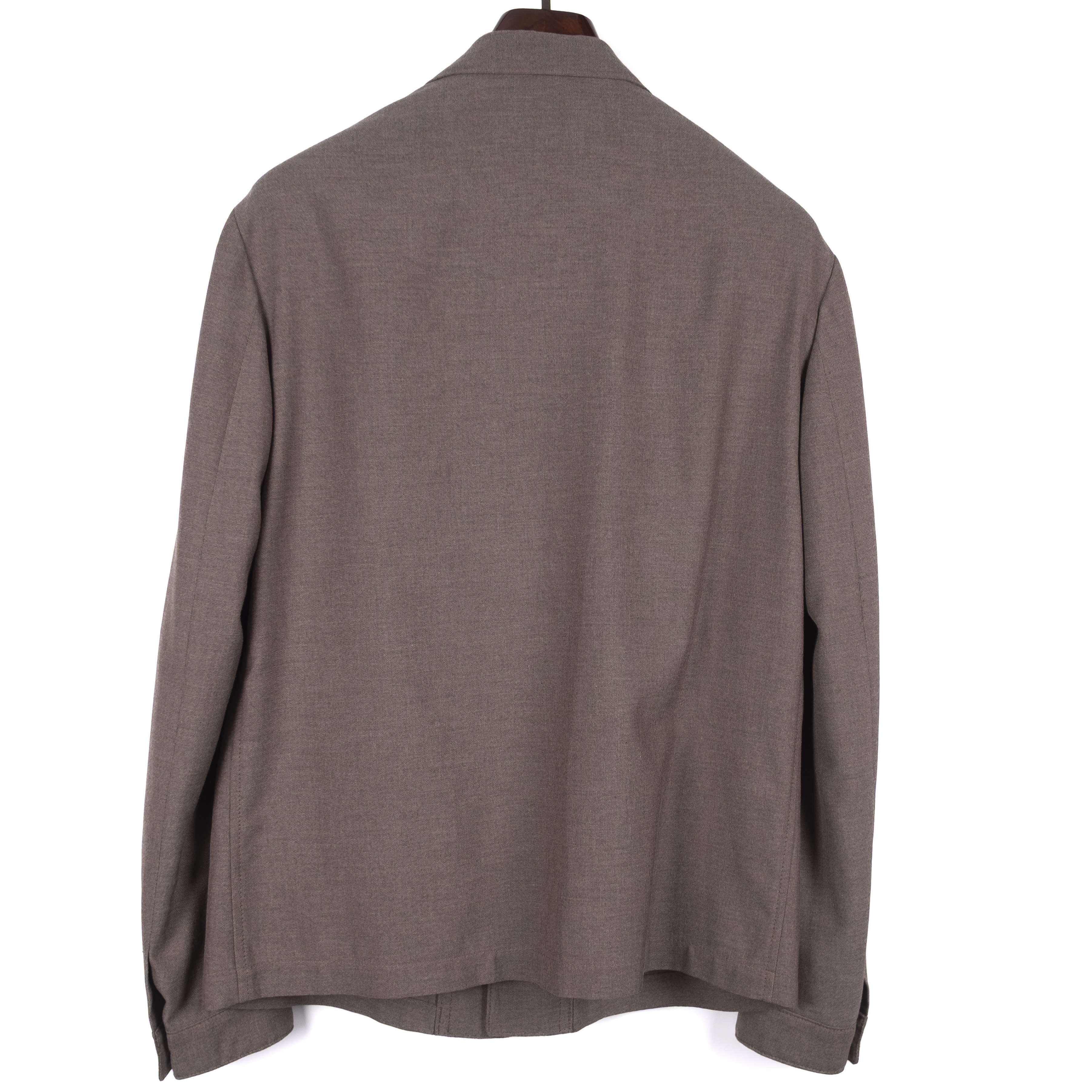 Neapolitan Hand Tailored Brown Utility Jacket Sz 50