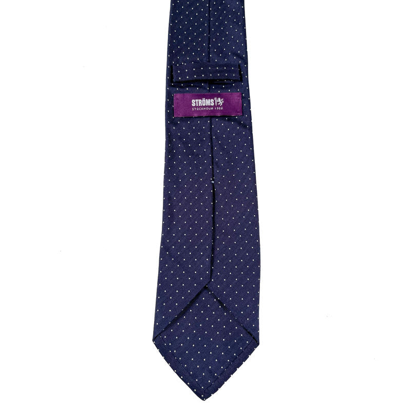 Ströms Navy Pin Dot Tie