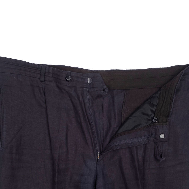 Navy Linen Trousers