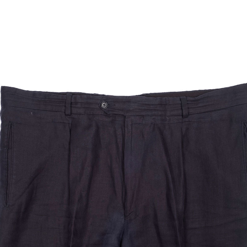 Navy Linen Trousers
