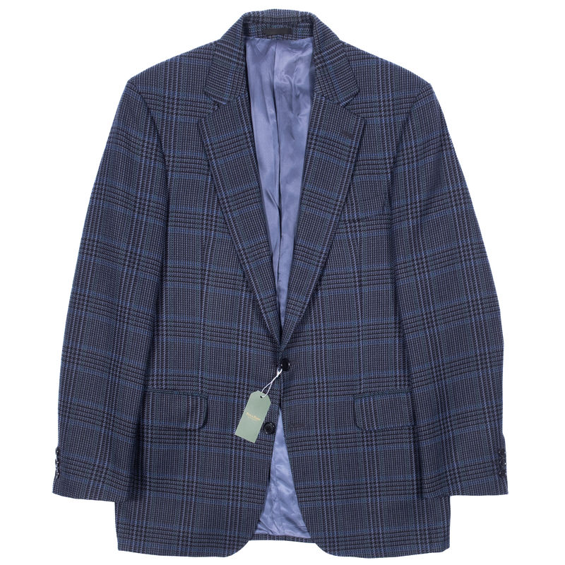 Oscar Jacobson Blue Checks Sport Coat