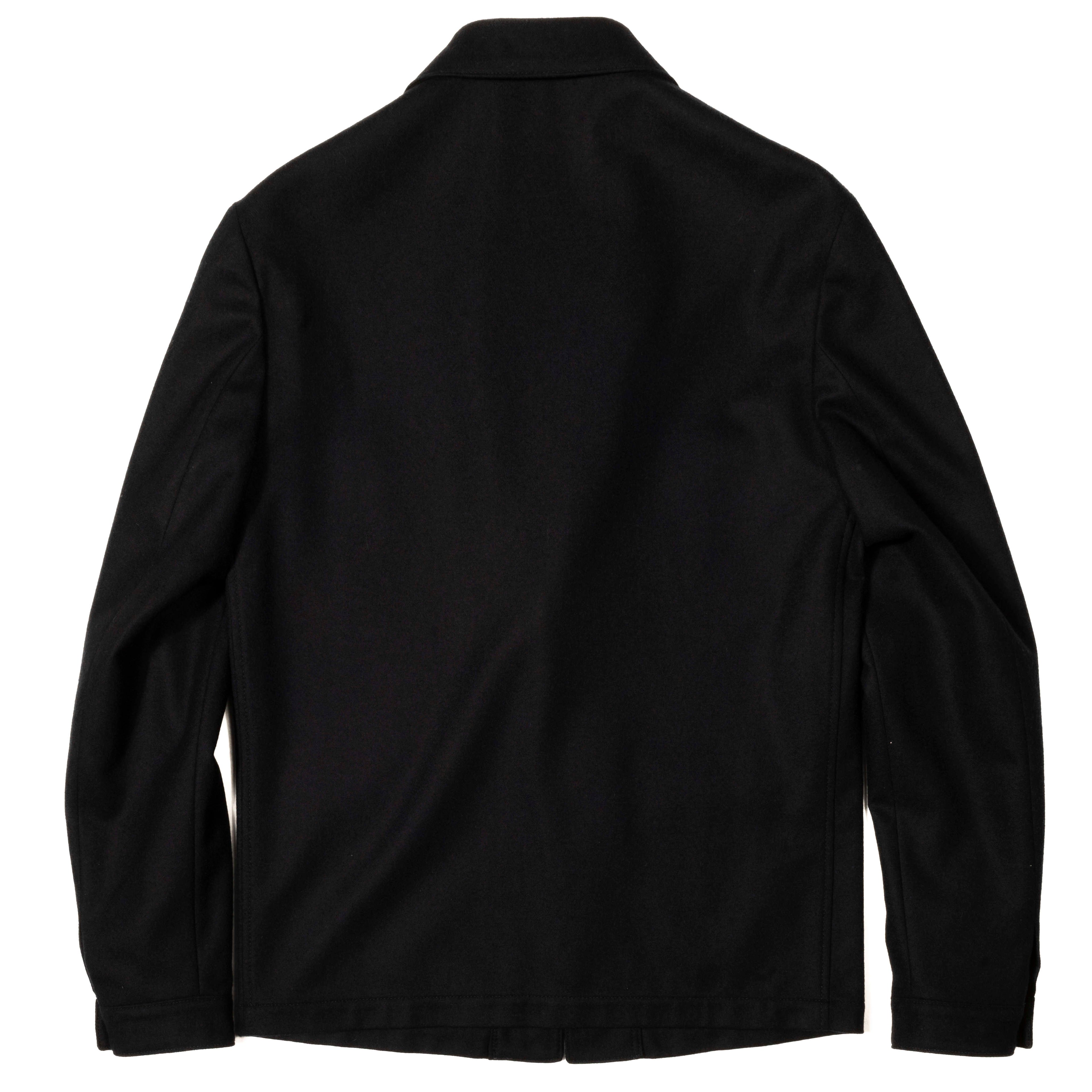 Neapolitan Hand Tailored Navy Utility Jacket, Wool, Sz 52