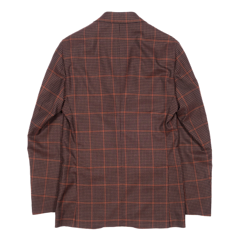 Neapolitan Hand Tailored Brown Check Sport Coat Sz 50
