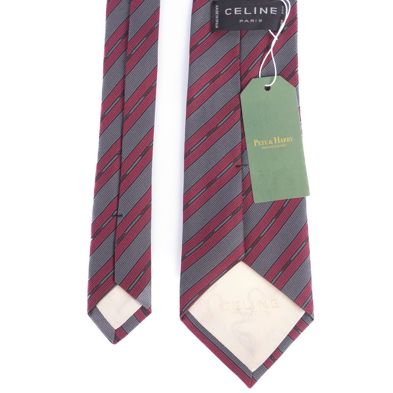 Red and Grey Striped Tie
