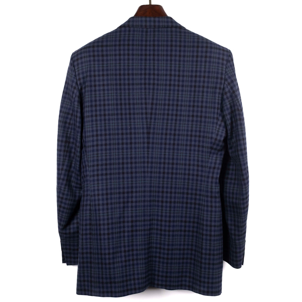 Navy Checked Flannel Sport Coat