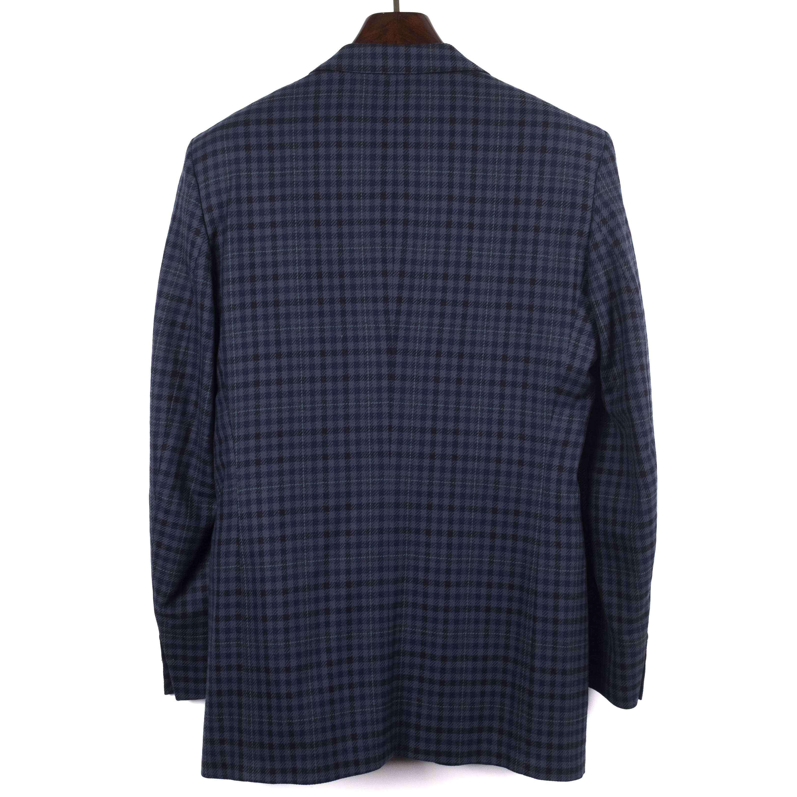 Navy Checked Flannel Sport Coat