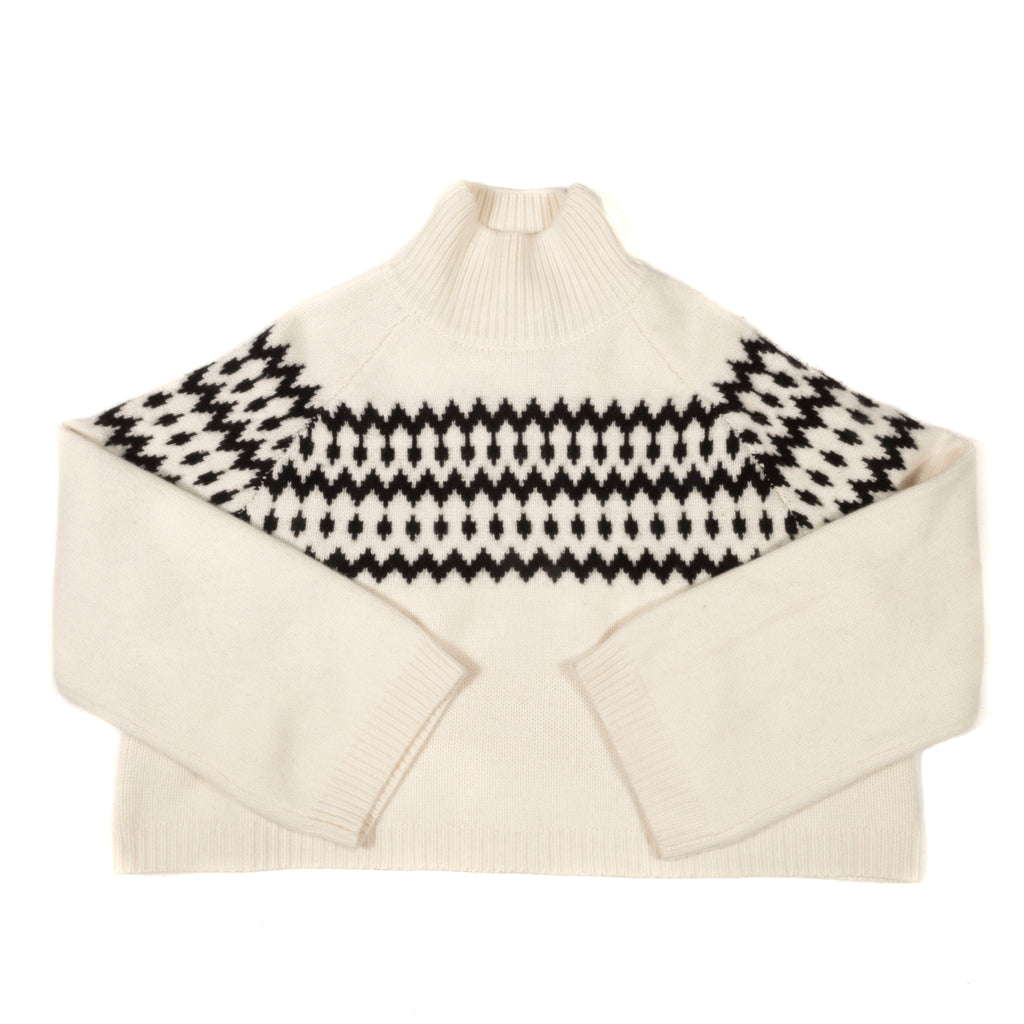 Fair Isle turtleneck White Cashmere