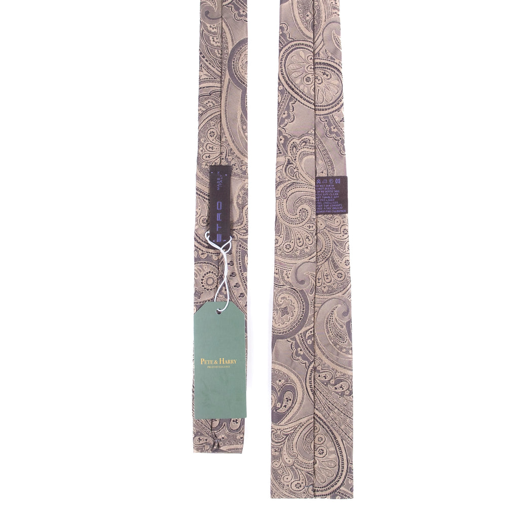 Etro Brown Tie with Paisley Patterns