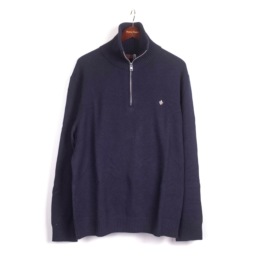 Navy Half Zip Sweater