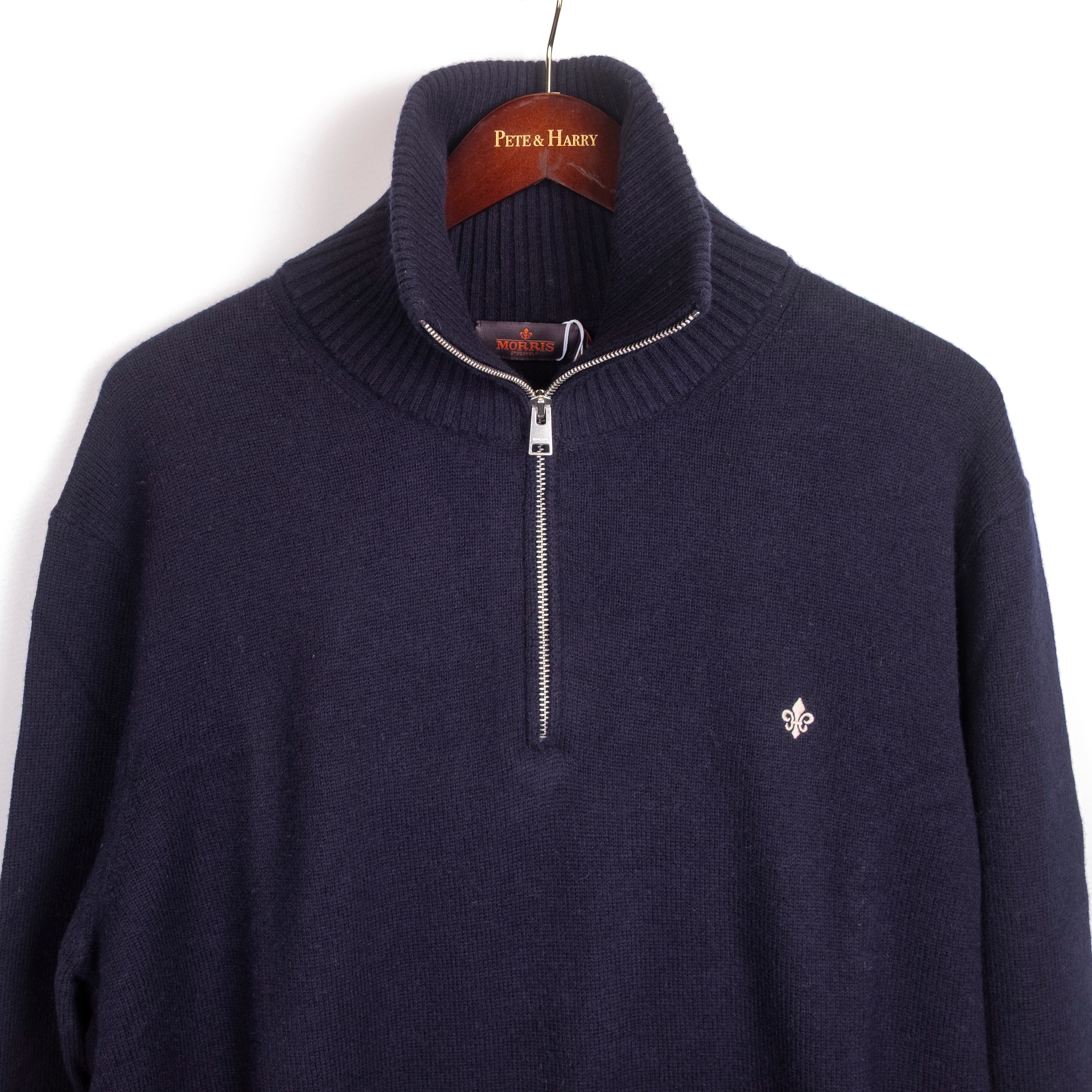 Navy Half Zip Sweater