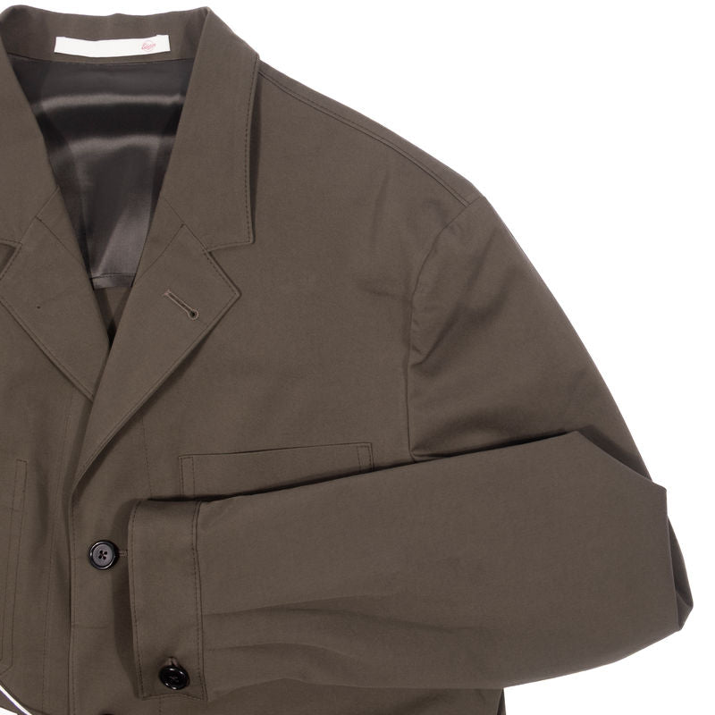 Neapolitan Tailored Green Cotton Utility Jacket Size 50