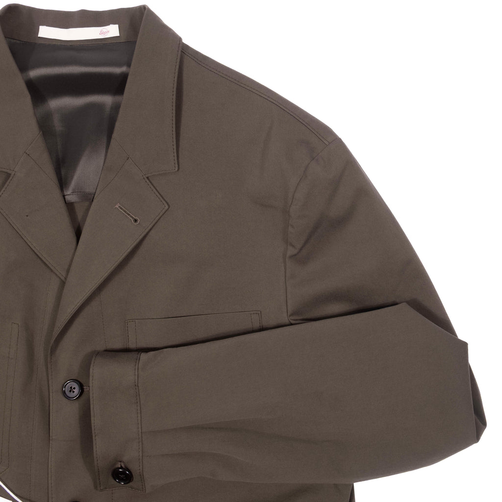 Neapolitan Hand Tailored Green Cotton Utility Jacket Size 50