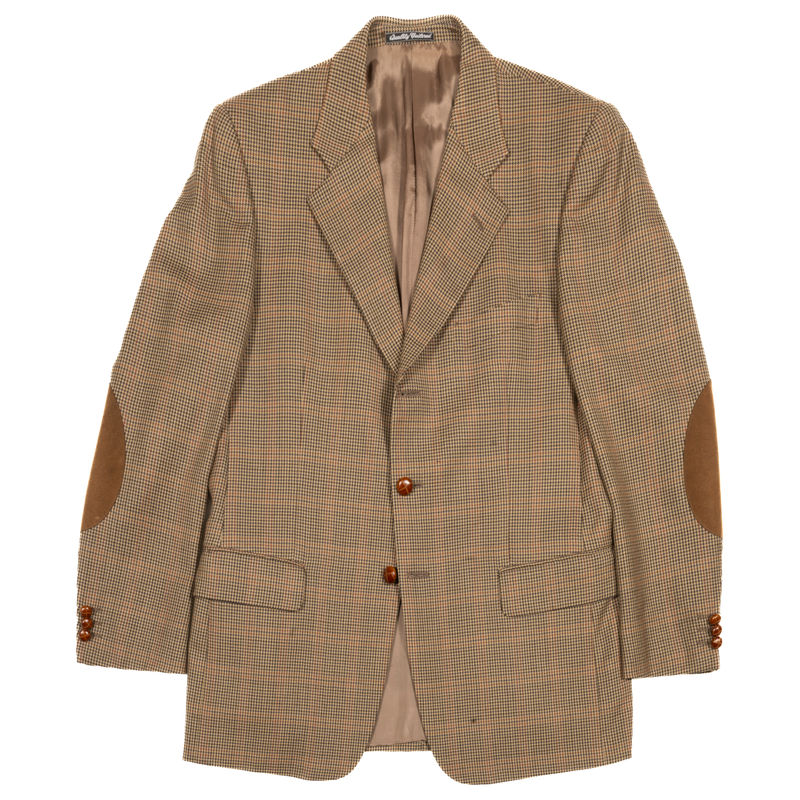 Conte di Roma Light Brown Wool/Cashmere Sport Coat with Checks