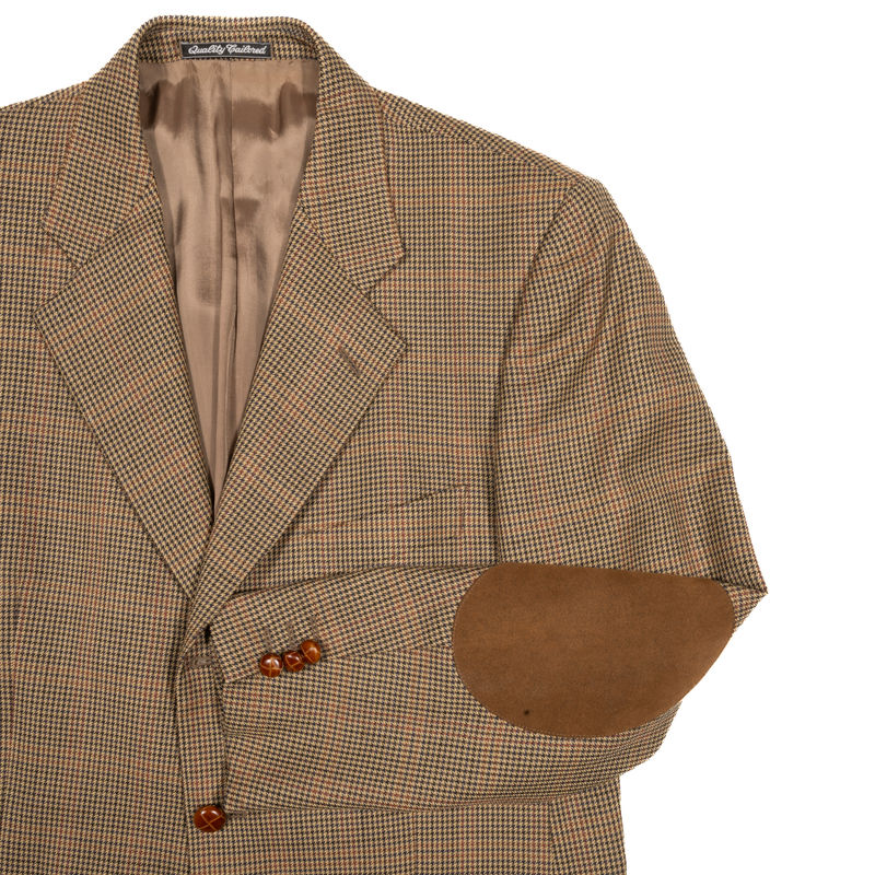 Conte di Roma Light Brown Wool/Cashmere Sport Coat with Checks