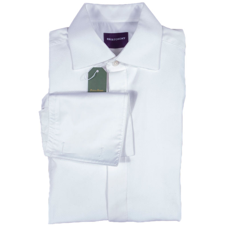 Shirtonomy White Tuxedo Shirt Sz 40