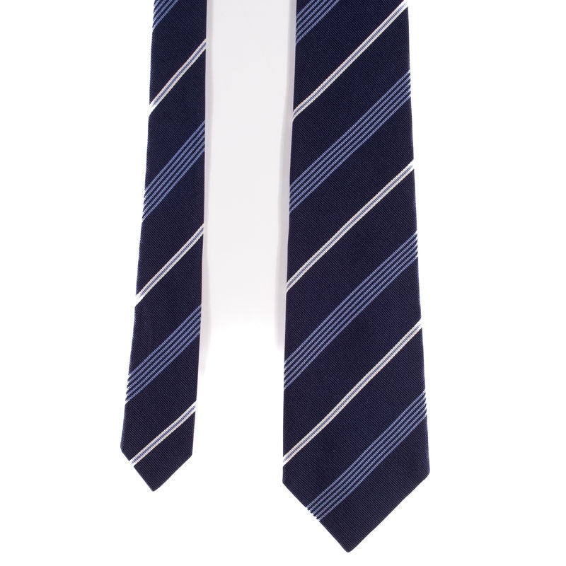 Holliday & Brown X Hans Alde Blue Regimental Tie