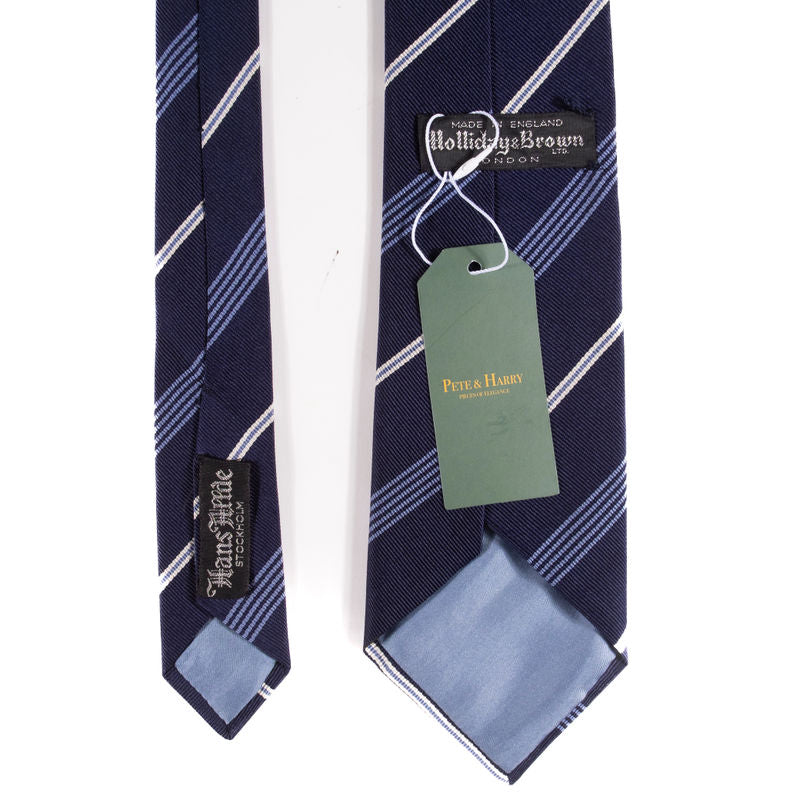 Holliday & Brown X Hans Alde Blue Regimental Tie
