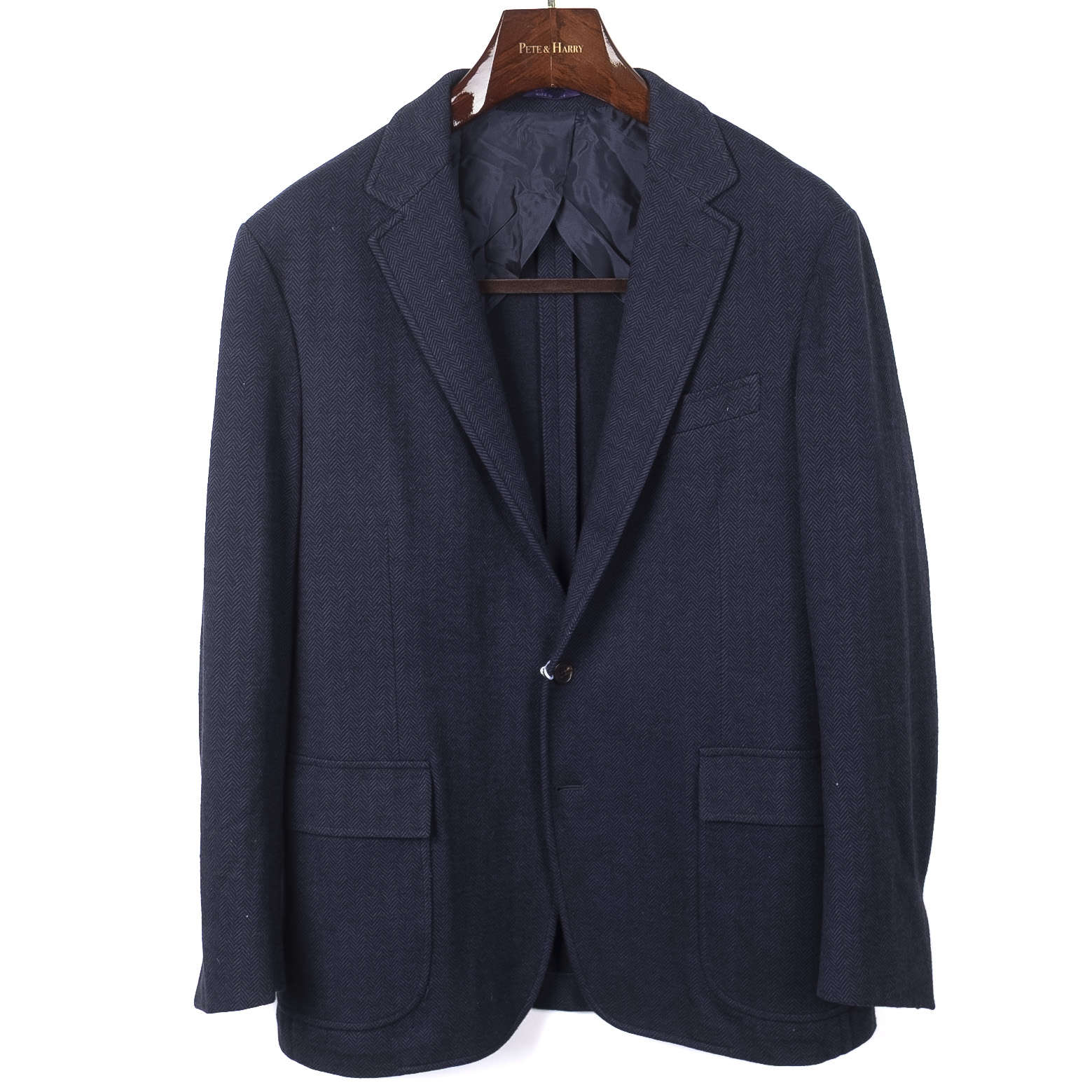 Navy Herringbone Sport Coat