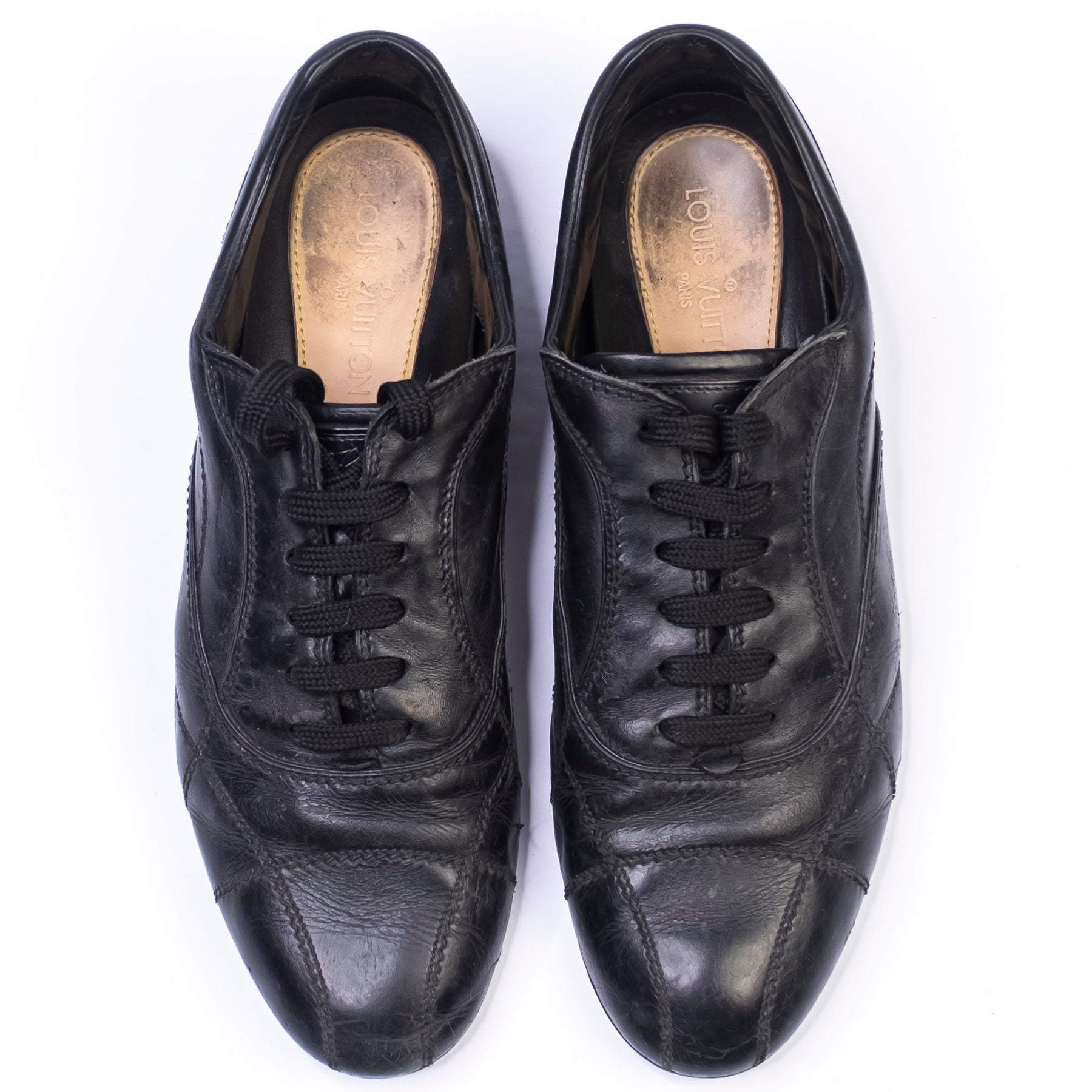 Vintage Louis Vuitton Classic Shoes Size 8 12 Black Leather  Etsy
